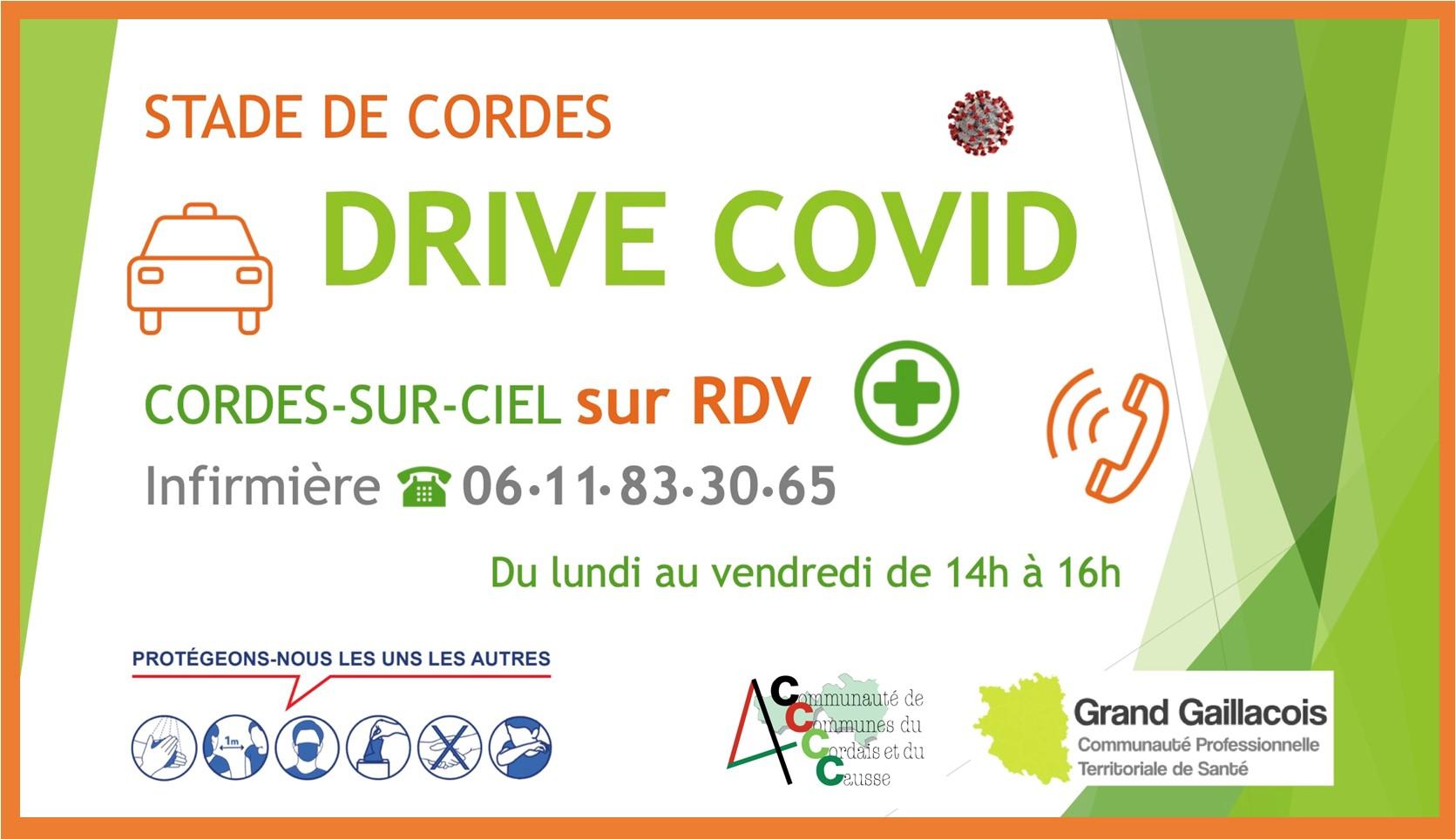 Drive covid infos rdv